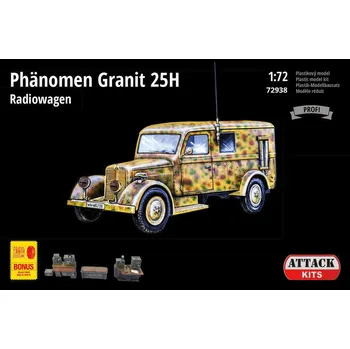 Plastikový model Attack Hobby Kits 1/72 Phänomen Granit 25H Radiowagen (w/ resin&PE)