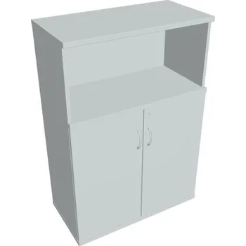 Kancelářský vozík HOBIS kancelářská policová skříň - SZ 3 80 02, zámek Huwill, šedá + doprava zdarma