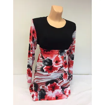 Dámská tunika Halenka KOMBA, Barva Červená, Velikost XXXL56, Materiál 96% Viskoza 4% Lycra