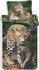 Ložní povlečení Jerry Fabrics Leopard zelené 140 x 200, 70 x 90 cm zipový uzávěr