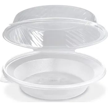 Salátová miska průhledná s vypouklým víčkem 1700 ml (PP) [25ks]