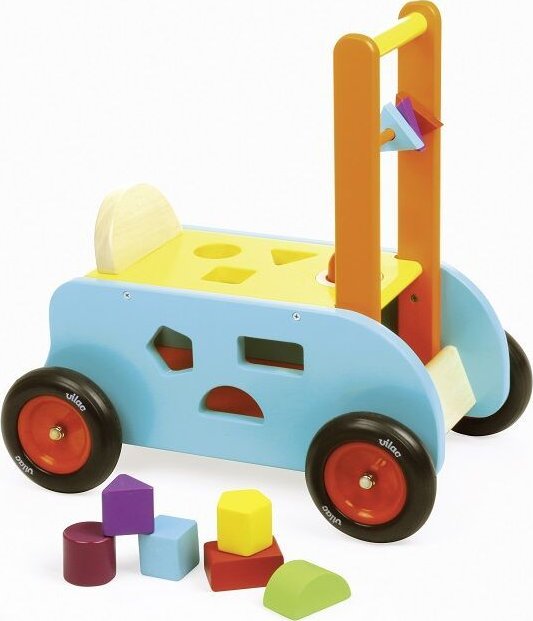 Dřevěné chodítko a odrážedlo 3v1 Vilac