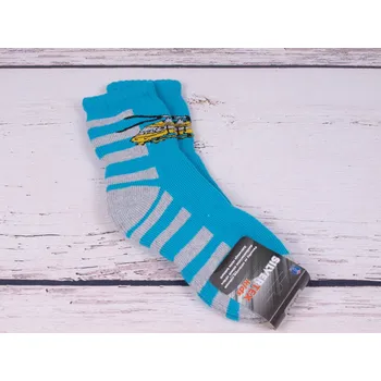 Dětské termo ponožky NOVIA 1526 Silvertex thermo 4 tyrkys s vrtulníkem teplé velikosti ponožek: 16-17 ( EUR vel. 24-25)