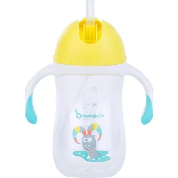 dětská jídelní sada Hrníček s brčkem Badabulle