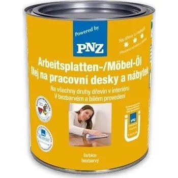 Olej na dřevo 2,5 l PNZ Olej na pracovní desky a nábytek, bílý (Olej na pracovní desky vhodný pro styk s potravinami a na hračky)
