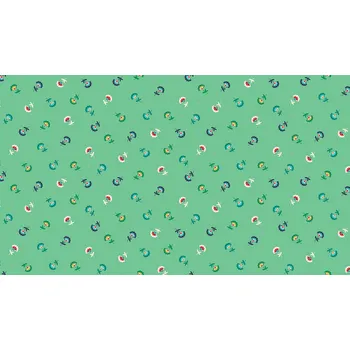 MAKOWER UK Látka bavlna se zlatým efektem 2304T