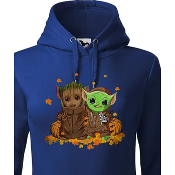 Dámská mikina Dámská mikina Mistr Yoda a Groot, Barva Modrá, Velikost XS, Canvas Dámská mikina Bezvatriko.cz 1