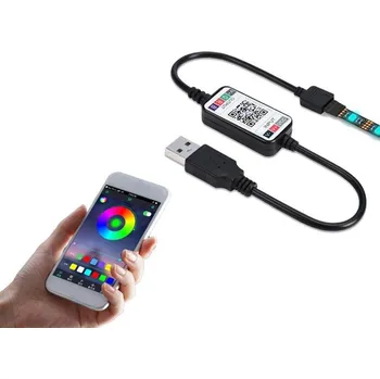 LED páska Bluetooth ovladač pro led pásky USB (Ovládání pro RGB USB LED pásky)