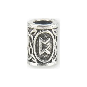 Dětské navlékací korálky imago Runový korálek - Pertho, barva stříbrná