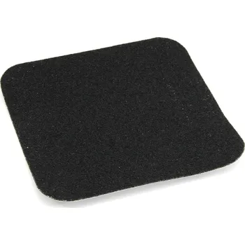 Výstražná páska Černá korundová protiskluzová páska (dlaždice) FLOMA Standard - 14 x 14 cm a tloušťka 0,7 mm