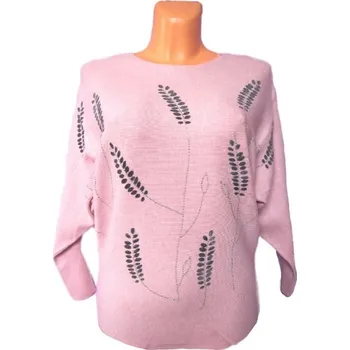 Dámský svetr Elegantní svetr Nicole Barva: Růžová, Velikost: L/XL