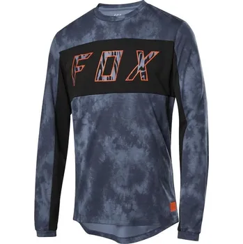 cyklistický dres FOX Volný dres Ranger Dri-Elevated LS Jersey - Blue Steel - L