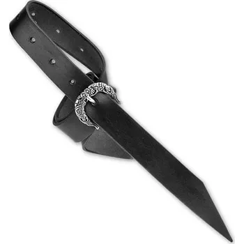 Karnevalový doplněk imago Kožený opasek Donar, barva černá