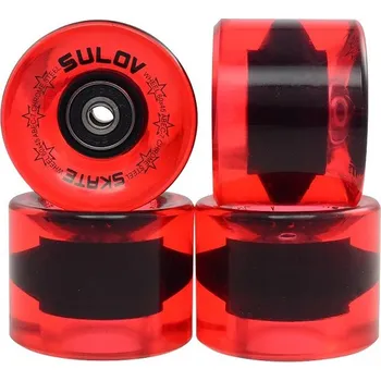 Sport Sulov Kolečka na pennyboard Sulov 60x45 (85A) red clear vč. ložisek - 4ks