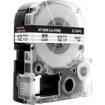 Pásek do tiskárny Kompatibilní páska s Epson AT12KW 12 mm x 8 m cerný tisk/ pruhledný podklad