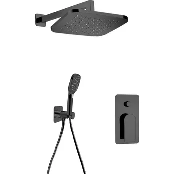 Sprchový set Sanjet INFINITY BLACK Sprchový set v moderní matné černé barvě, 22x22 cm, SETINB