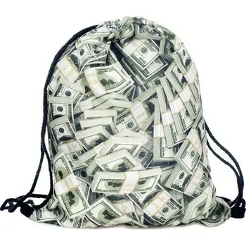 Školní sáček Woodrow Gymsack - Vak na záda Dollar Stack Cash