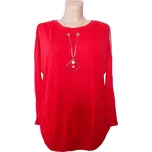Dámské tričko s dlouhým rukávem Barva: Červená, Velikost: Univerzální
