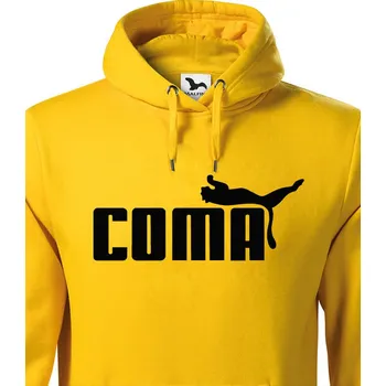 Pánská mikina Pánská mikina s vtipným potiskem Coma, Barva Žlutá, Velikost M, Canvas Pánská mikina Bezvatriko.cz 1