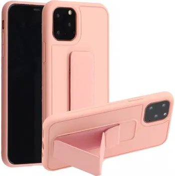 Pouzdro na mobilní telefon Kryt s funkcí stojánku / úchytu pro iPhone 12 Pro Max - růžový