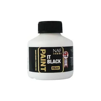 Pro koně NAF Paint it - černý a bezbarvý lak na kopyta, Black (černý) lahvička 250ml