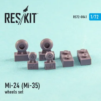 Plastikový model Reskit 1/72 Mi-24 (Mi-35) wheels set (ZVE,REV,ITA)
