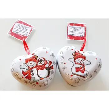 Dárková krabička DITIPO Plechová vánoční krabička ve tvaru srdce