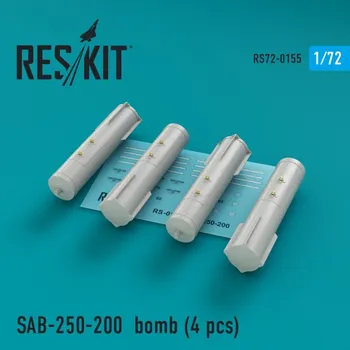 Plastikový model Reskit 1/72 SAB-250-200 bomb (4 pcs.)