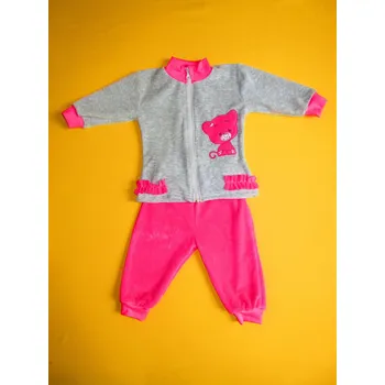 Kojenecká souprava Arex, ČR Sametová kojenecká souprava s aplikací Barva: růžová, Velikost: 68