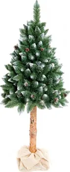 Vánoční stromek NOHEL GARDEN® 91500 BOROVICE se stříbrnými konci a šiškami na kmenu Stromek vánoční umělý + stojan, 160 cm
