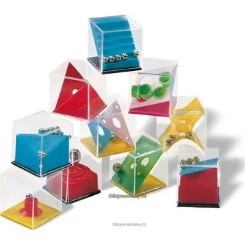 Cestovní hra Puzzle - hlavolam v plexi kostce, směs druhů, balení 10 ks