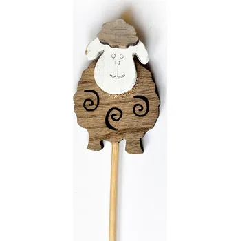 Party dekorace Ovečka zápich, 8 x 26 cm