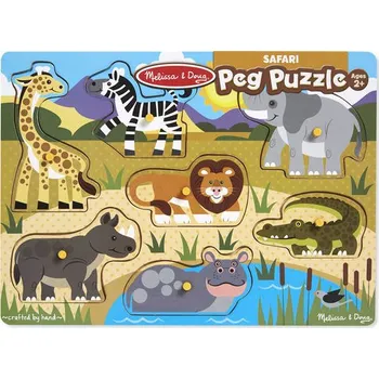 Dřevěná hračka Dřevěné puzzle - Safari MDs19054