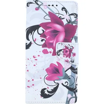 Pouzdro na mobilní telefon Pouzdro iPhone SE 2020 knížkové Květinová kresba (kryt neboli obal na iPhone SE 2020)
