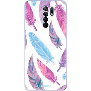 Pouzdro na mobilní telefon Odolné silikonové pouzdro iSaprio - Feather Pattern 10 - Xiaomi Redmi 9