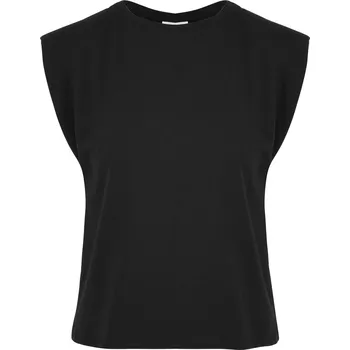 Dámské tričko TRIČKO S RAMENNÍ VYCPÁVKOU černé Noisy May