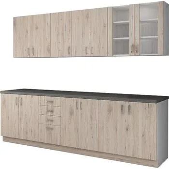 Kuchyňská linka Kuchyňská linka Sara Sonoma 260 cm bez pracovní desky