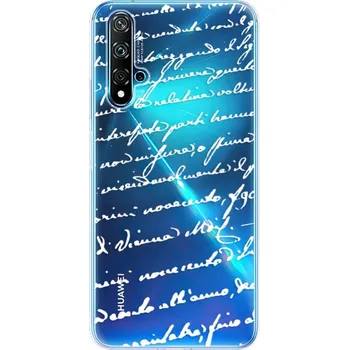 Pouzdro na mobilní telefon Odolné silikonové pouzdro iSaprio - Handwriting 01 - white - Huawei Nova 5T