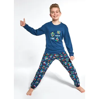 Chlapecké pyžamo Cornette Kids Cube Master modré