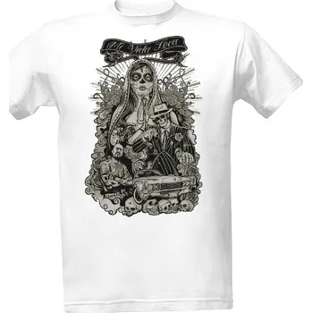 Tričko s potiskem Den mrtvých Mexico gangster Classic hip hop pánské