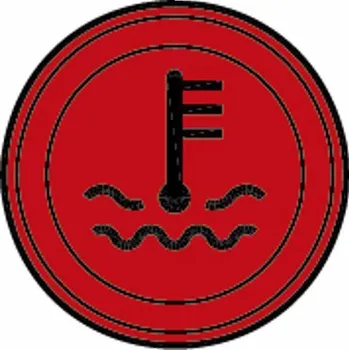 Filtrace vody Kontrolka teploty vody kulatá, červená