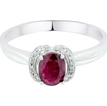 Prsten Rubínový prsten s diamanty VRC23RB