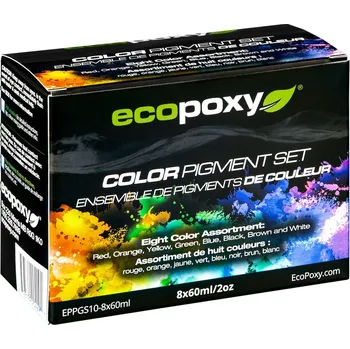 EcoPoxy (Barevné pigmenty do pryskyřice) Sada 8x60ml + dárek k objednávce nad 1000Kč