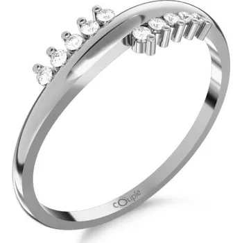 Prsten Couple, Originální prsten Sonya, bílé zlato se zirkony, vel. 56, prům. 17.8 mm, 585-66-1-0245.1B00.0.56.001