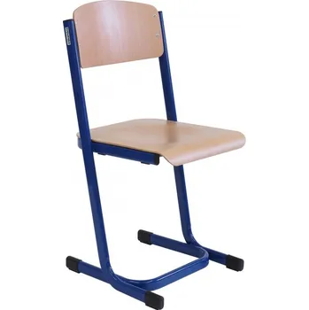 TEO židle pevná, Barva kovové konstrukce RAL 5012 sv. modrá, Označení velikosti velikost 4, Sedák a opěrák CPL povrch Křovina s.r.o. A1.01