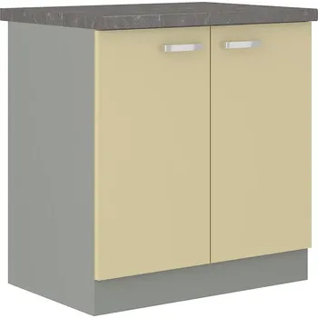 Kuchyňská skříňka Kuchyňská skříňka Karmen 80D 2F BB, krémová/šedá