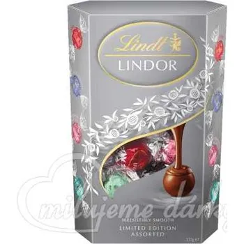 Cukrovinka Lindt Lindor balení čokoládových pralinek, Stříbrná směs, 200g