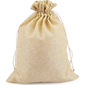 Dárkový pytlík 22x28 cm imitace juty, barva 7 béžová světlá