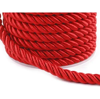 Příze Šňůra kroucená Ø7 mm, barva 11 červená