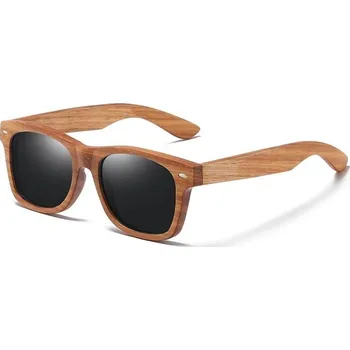 Sluneční brýle Blingstar Dřevěné brýle sluneční Tyrese Zebra Wood - Black